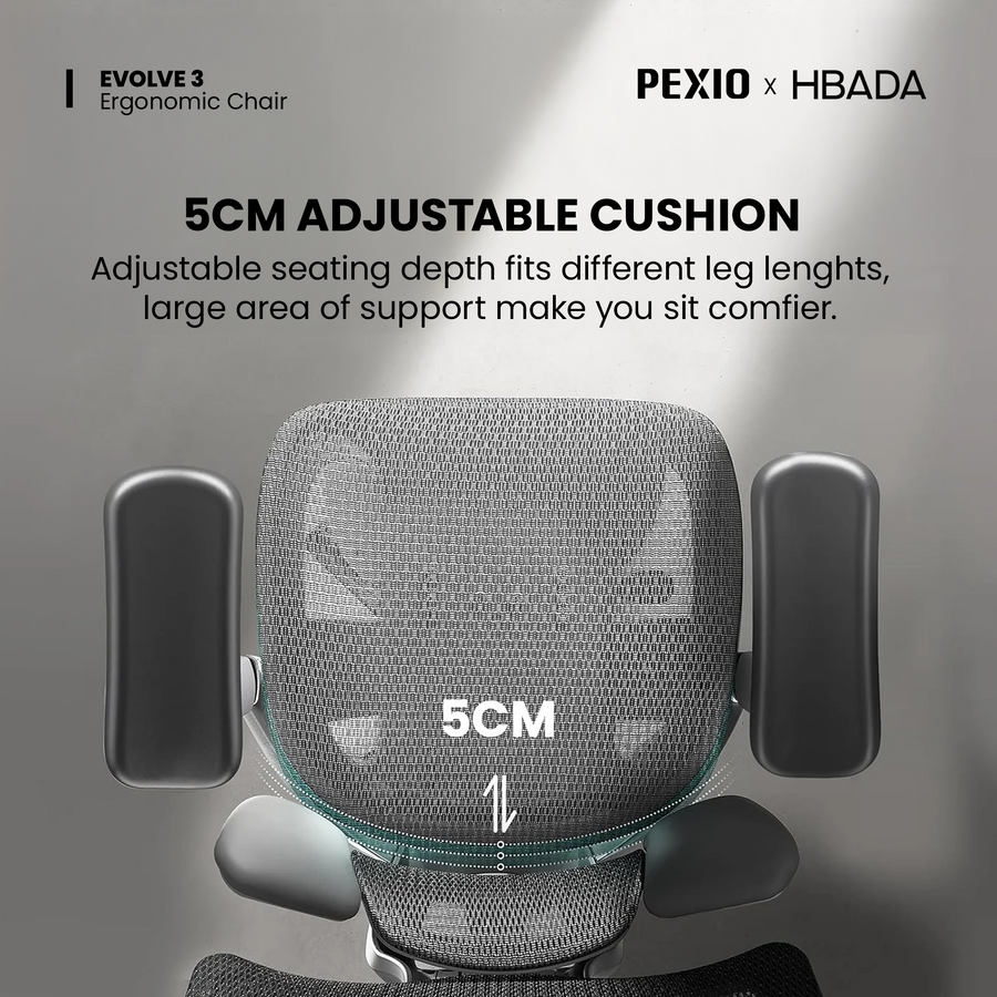 Pexio X HBADA Kursi Kantor Ergonomis Evolve 3